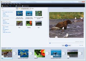 Screenshot aplikasi Windows Movie Maker 2.0